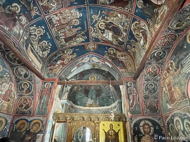 Chipre: iglesia pintada Panagia tis Asinou, en Troodos