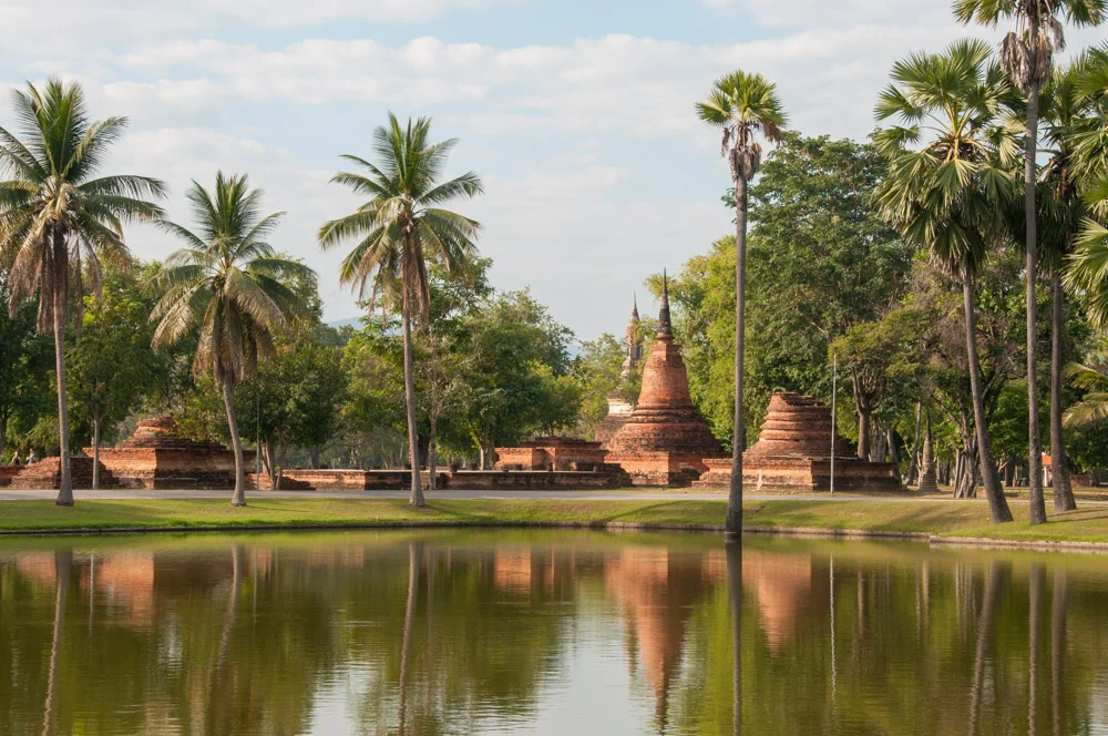 Parque Histórico de Sukhothai. Imágenes por satélite
